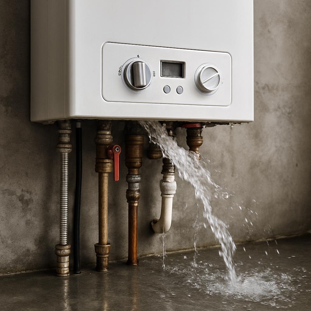 Почему течет вода из газового котла и как с этим справиться?