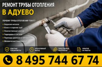 Ремонт трубы отопления в Адуево