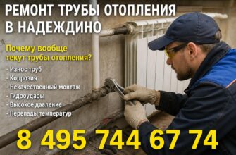 Ремонт трубы отопления в Надеждино
