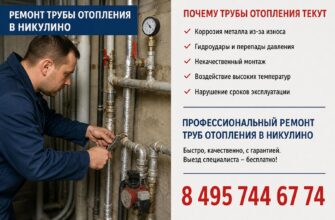 Ремонт трубы отопления в Никулино
