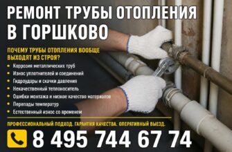 Ремонт трубы отопления в Горшково