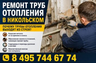 Ремонт трубы отопления в Никольском