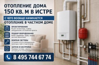 Отопление дома 150 кв. м в Истре