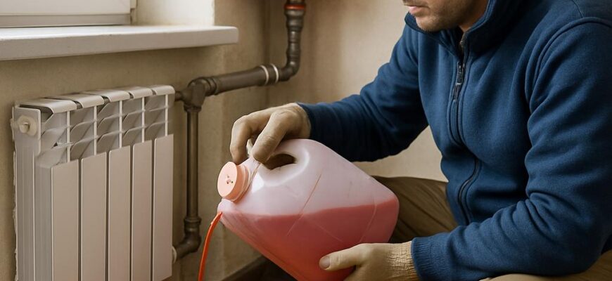 Клин: замена теплоносителя в отоплении дачи