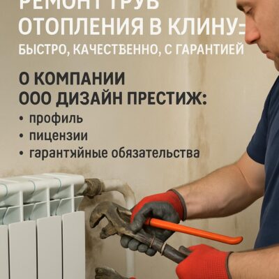 Ремонт труб отопления в Клину