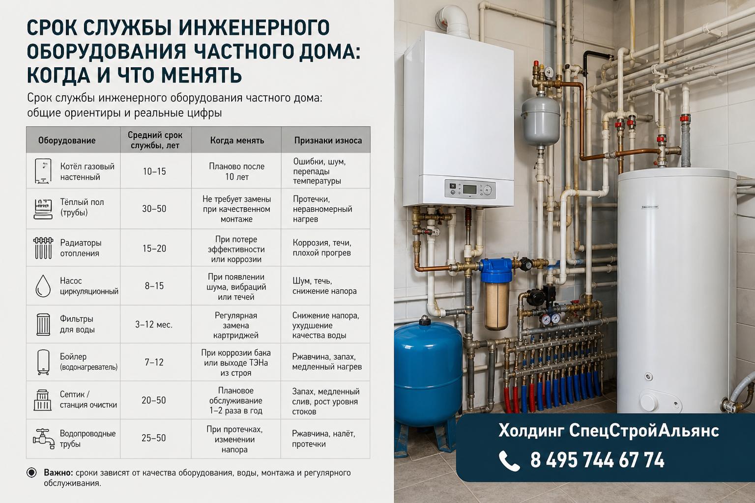 Срок службы инженерного оборудования частного дома: общие ориентиры и реальные цифры Срок службы инженерного оборудования частного дома: общие ориентиры и реальные цифры