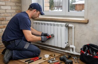 Монтаж радиатора отопления в частном доме в Клину