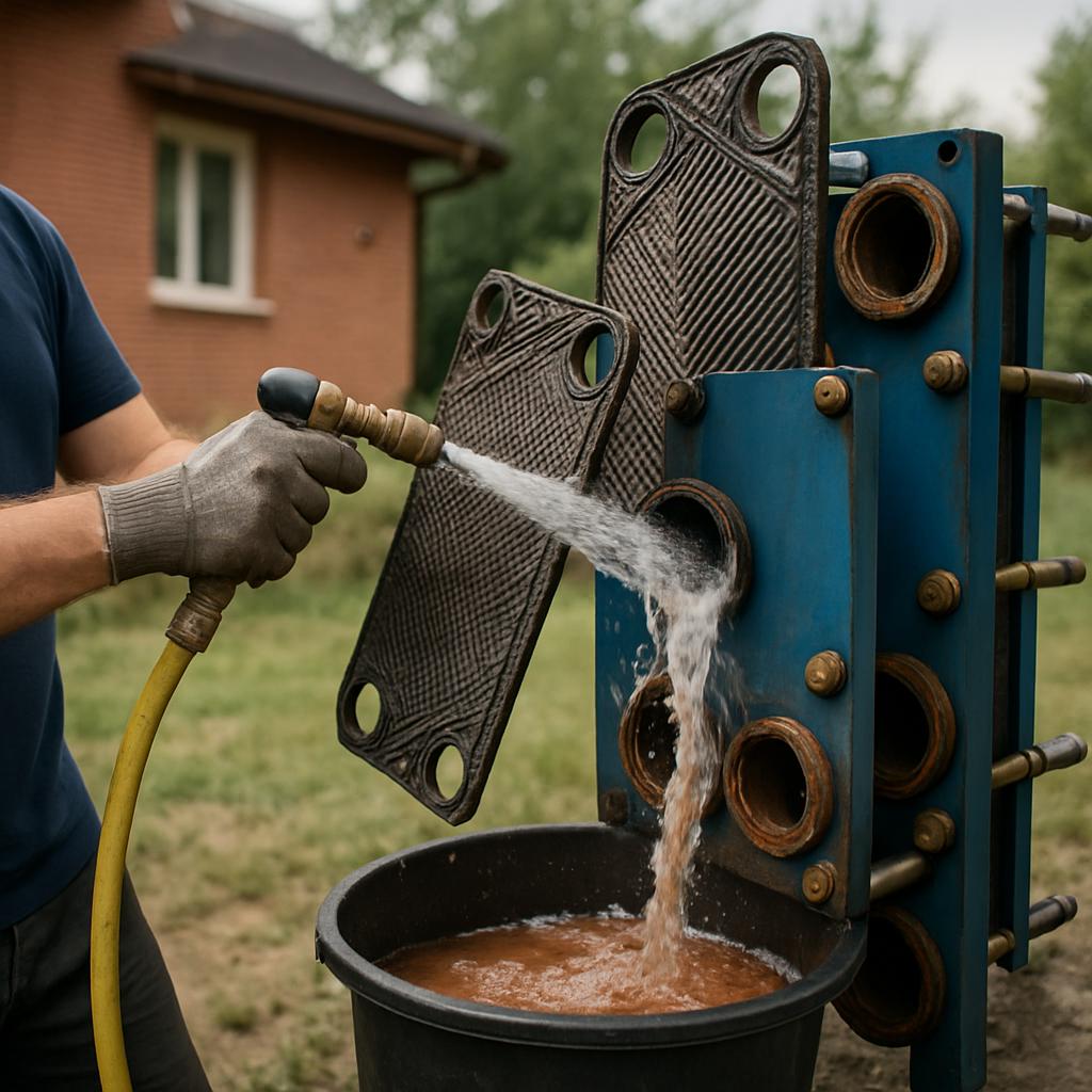 Промывка теплообменника в Кубинке
