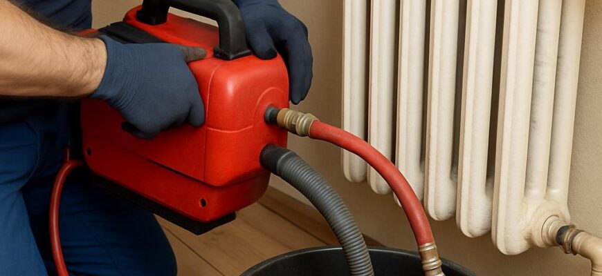 Промывка труб отопления и радиаторов в Кубинке