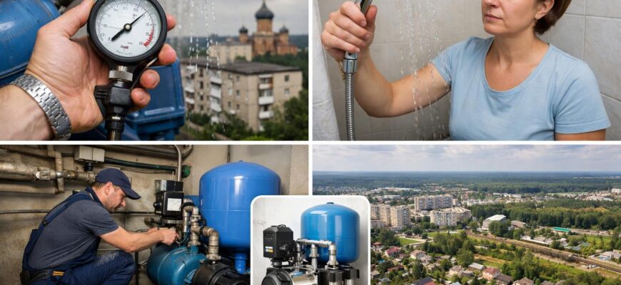 Кубинка: причины падения давления и как увеличить напор воды в насосной станции