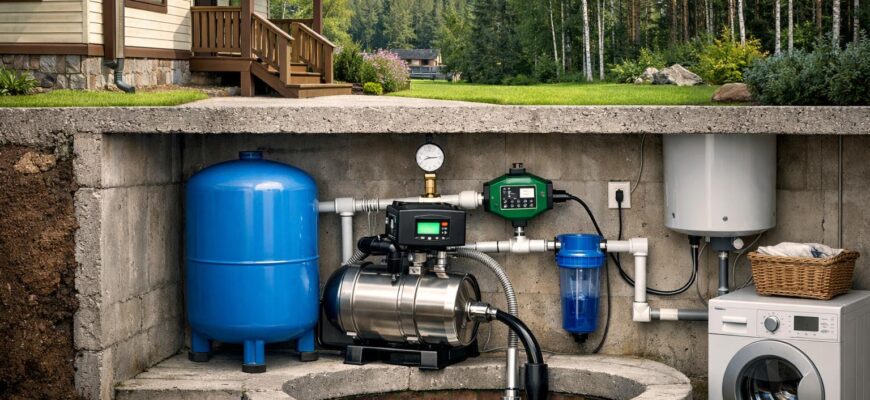 Монтаж насоса в колодце в Кубинке