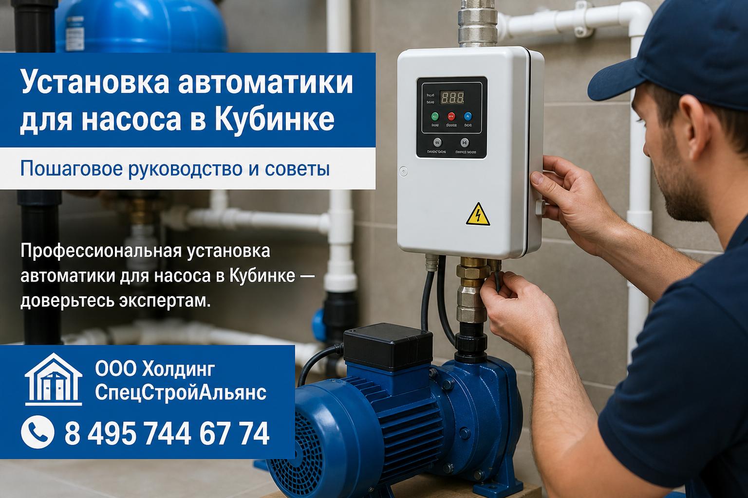 Профессиональная установка автоматики для насоса в Кубинке — доверьтесь экспертам