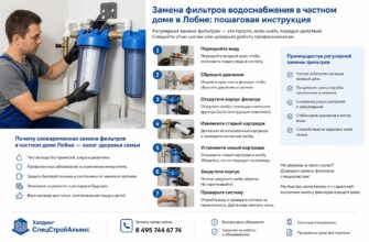 Замена фильтров водоснабжения в частном доме в Лобне