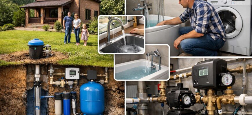 Автоматизация водоснабжения частного дома в Лобне