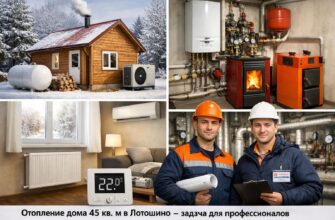 Отопление дома 45 кв. м в Лотошино