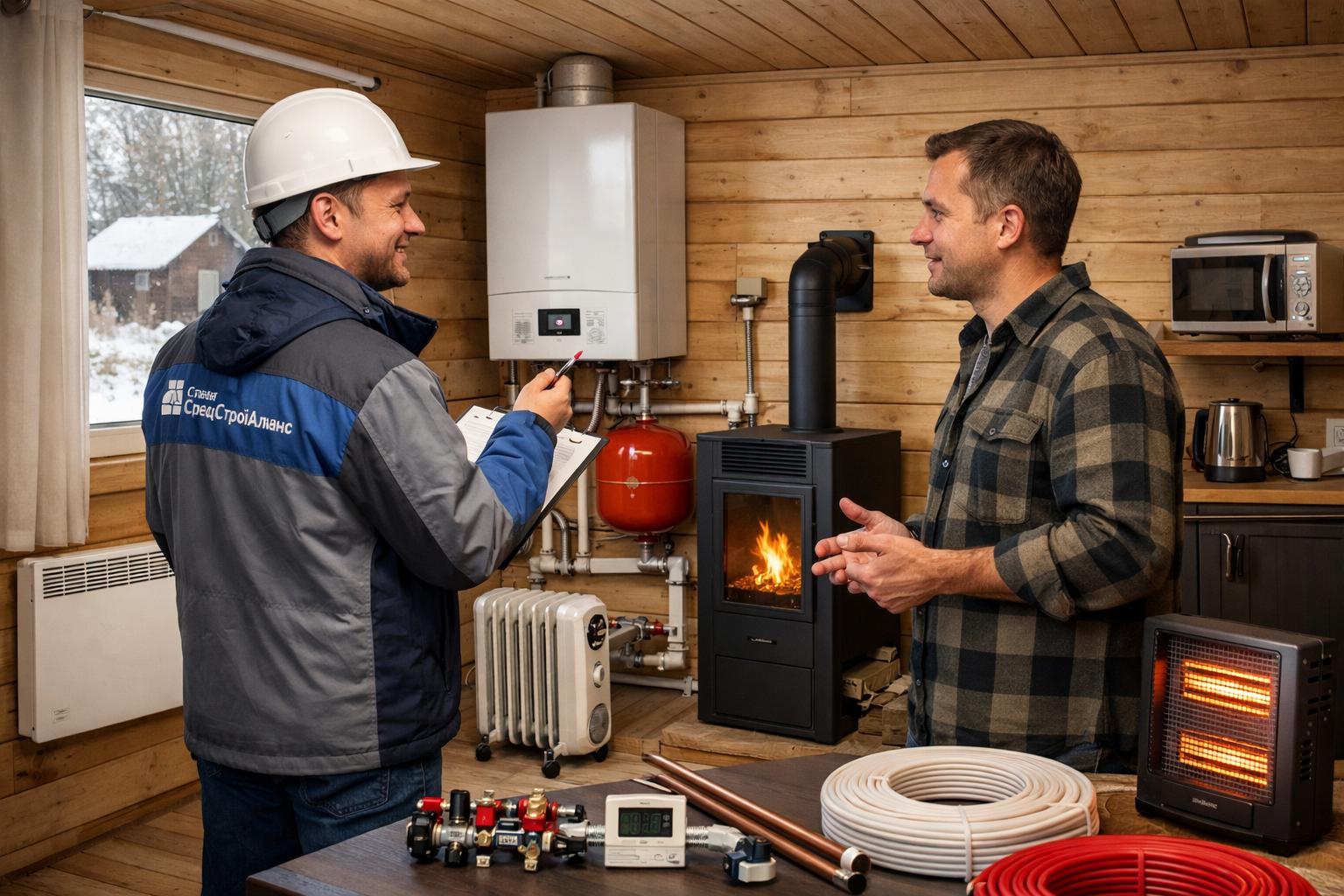 Профессиональный подбор системы отопления для дома 15 м² в Лотошино — бесплатный выезд специалиста от ООО Холдинг СпецСтройАльянс