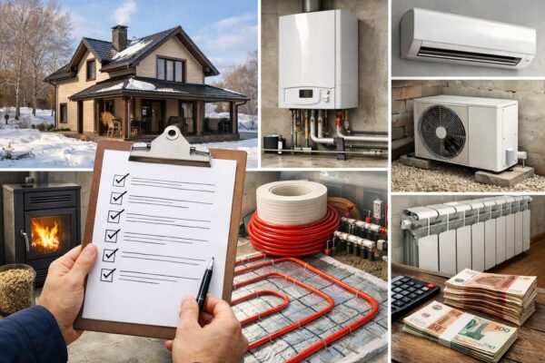 Отопление дома 130 кв. м в Лотошино