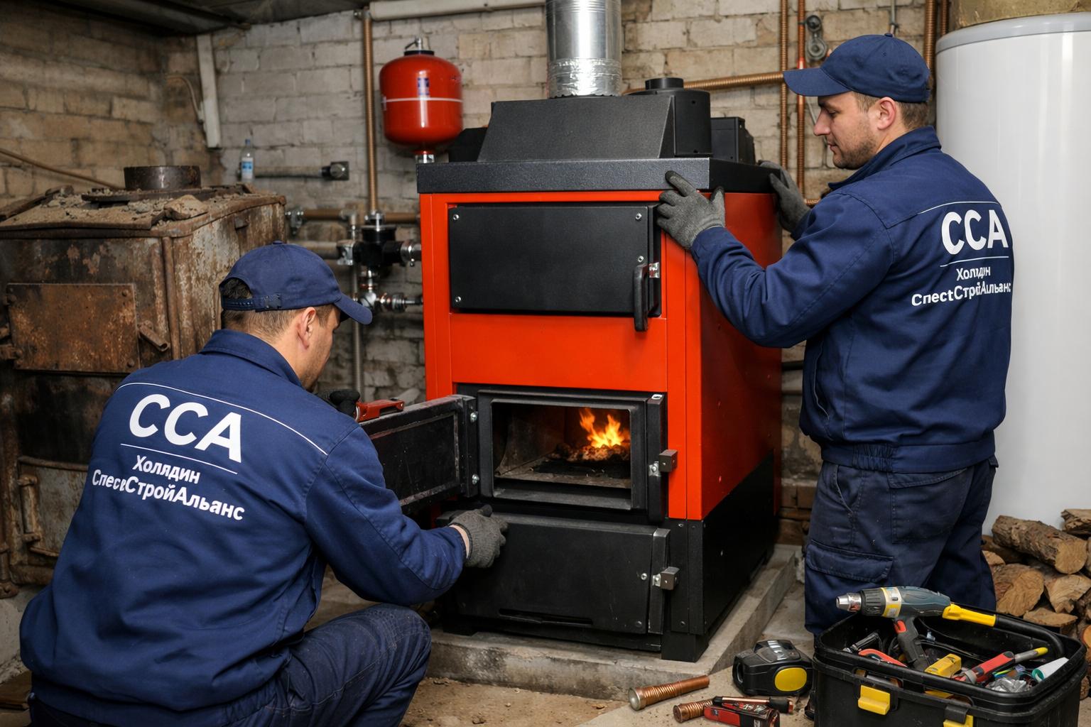 Лотошино: профессиональная замена твердотопливного котла от ООО Холдинг СпецСтройАльянс