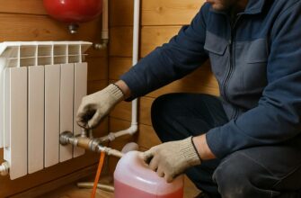 Замена теплоносителя в отоплении дачи Можайск