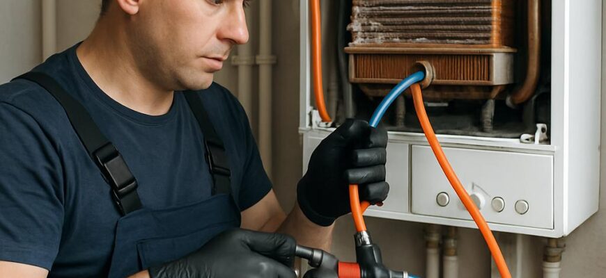 Промывка теплообменника котла в Можайске