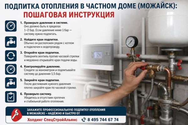 Подпитка отопления в частном доме (Можайск)