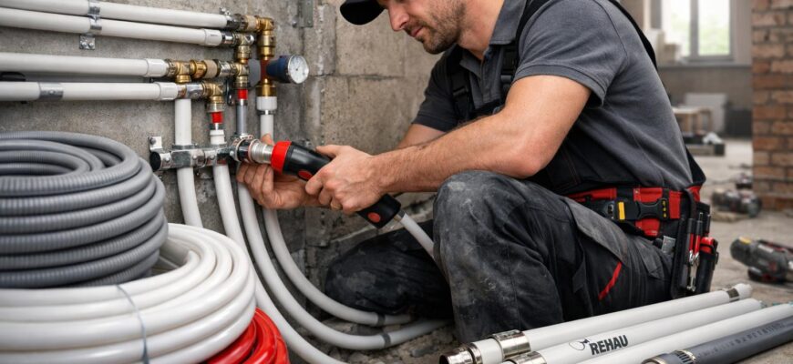 Монтаж труб Rehau в Можайске