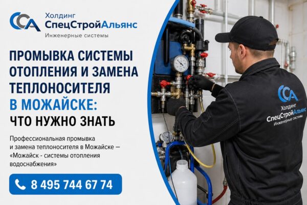 Промывка системы отопления и замена теплоносителя в Можайске