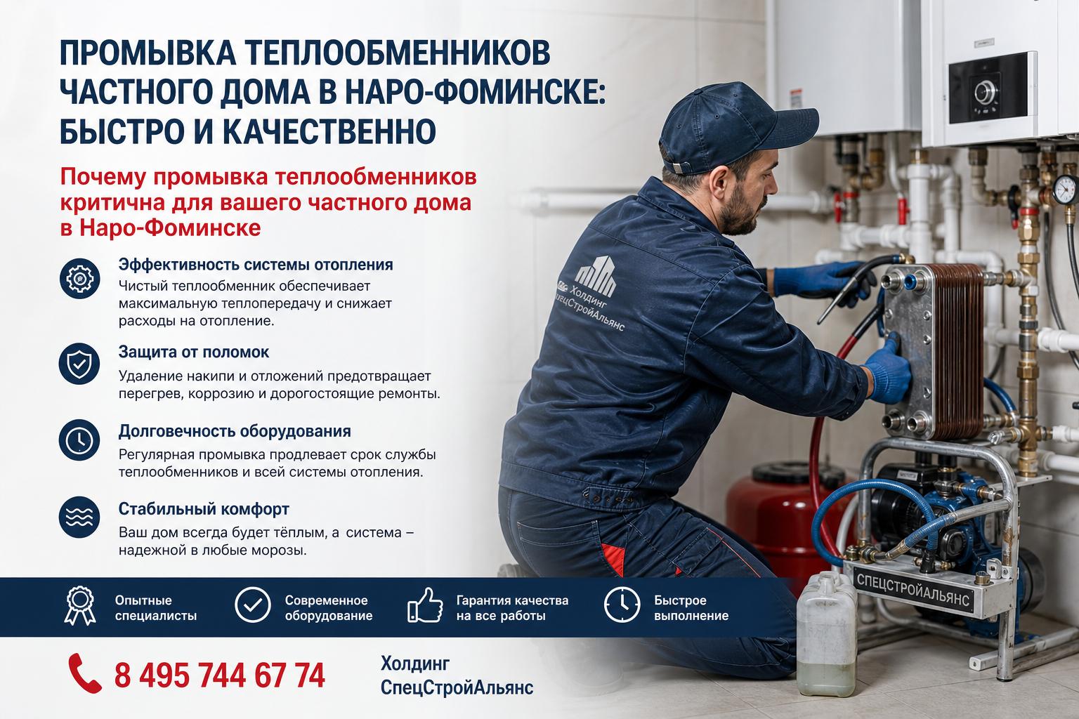 Почему промывка теплообменников критична для вашего частного дома в Наро‑Фоминске Почему промывка теплообменников критична для вашего частного дома в Наро‑Фоминске