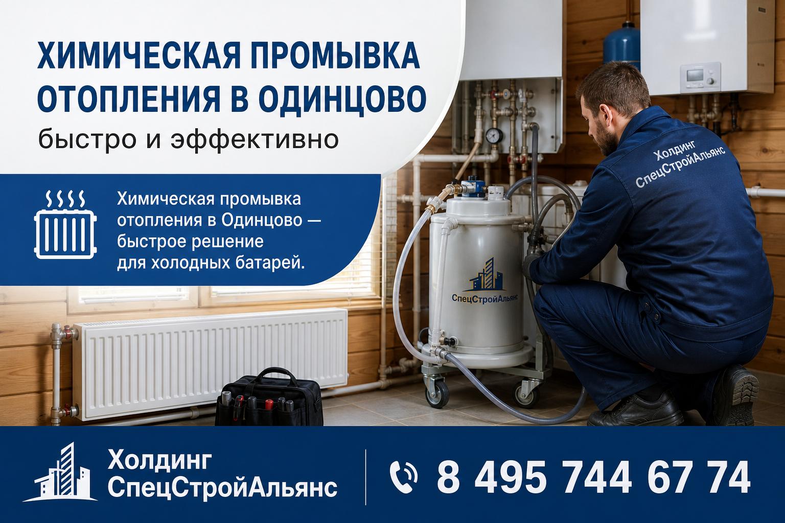 Химическая промывка отопления в Одинцово — быстрое решение для холодных батарей