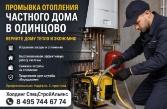 Промывка отопления частного дома в Одинцово