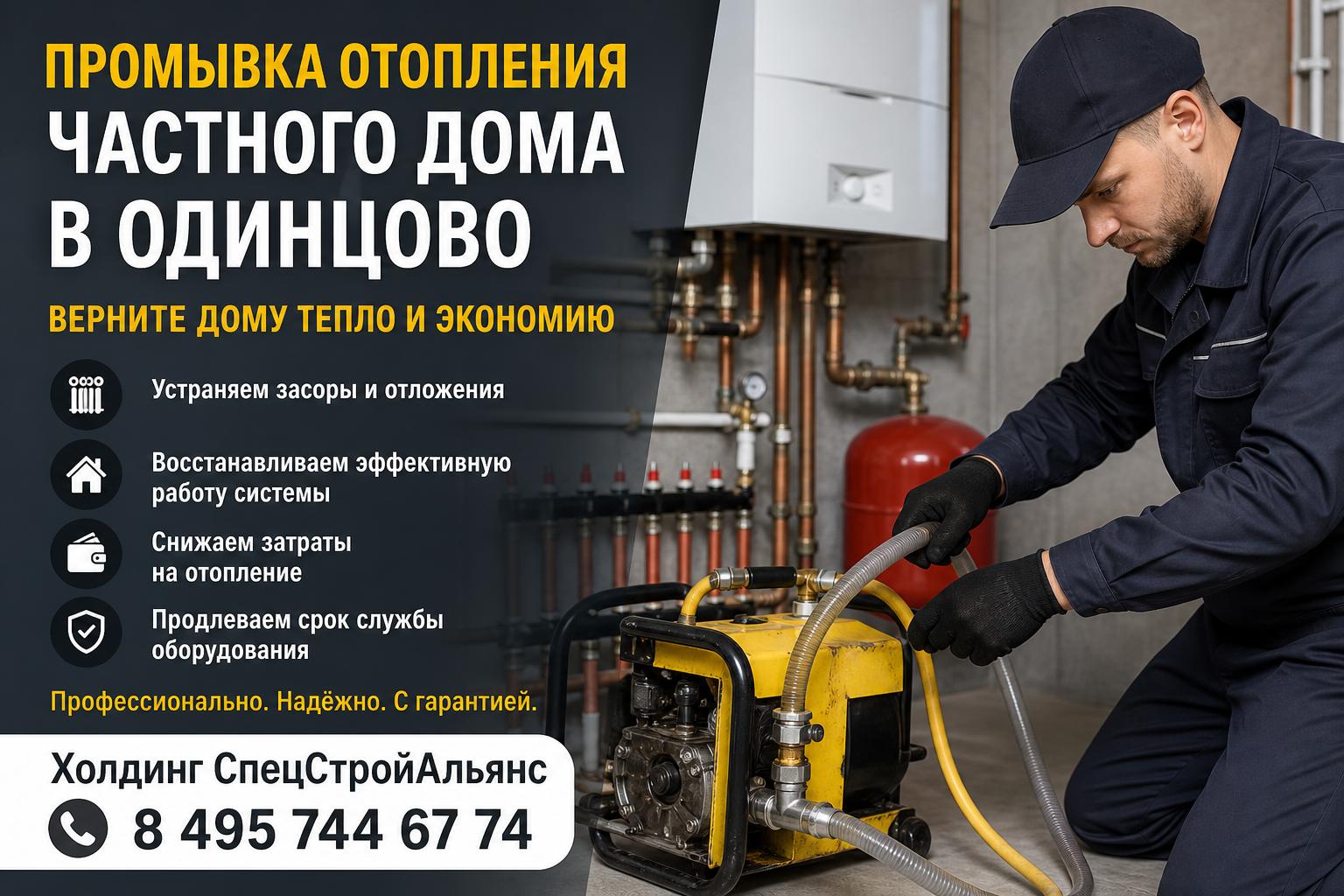 Верните дому тепло и экономию: промывка отопления частного дома в Одинцово