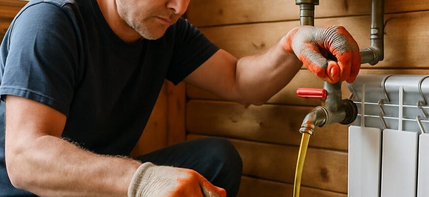 Замена теплоносителя в дачном отоплении в Одинцово