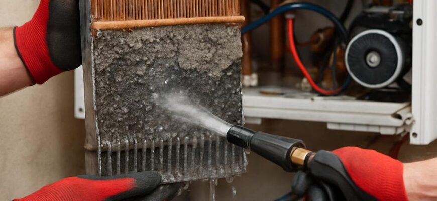 Промывка теплообменника котла в Одинцово