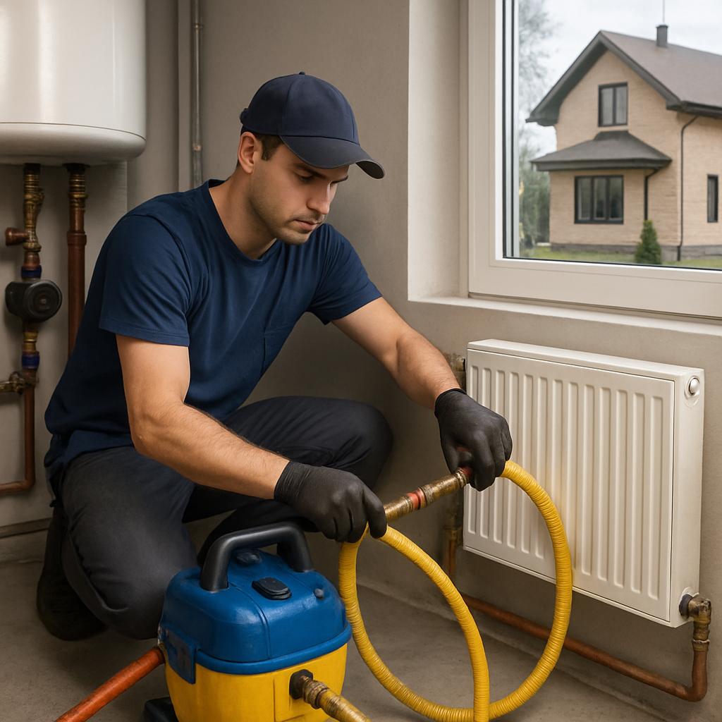 Промывка системы отопления коттеджа в Одинцово