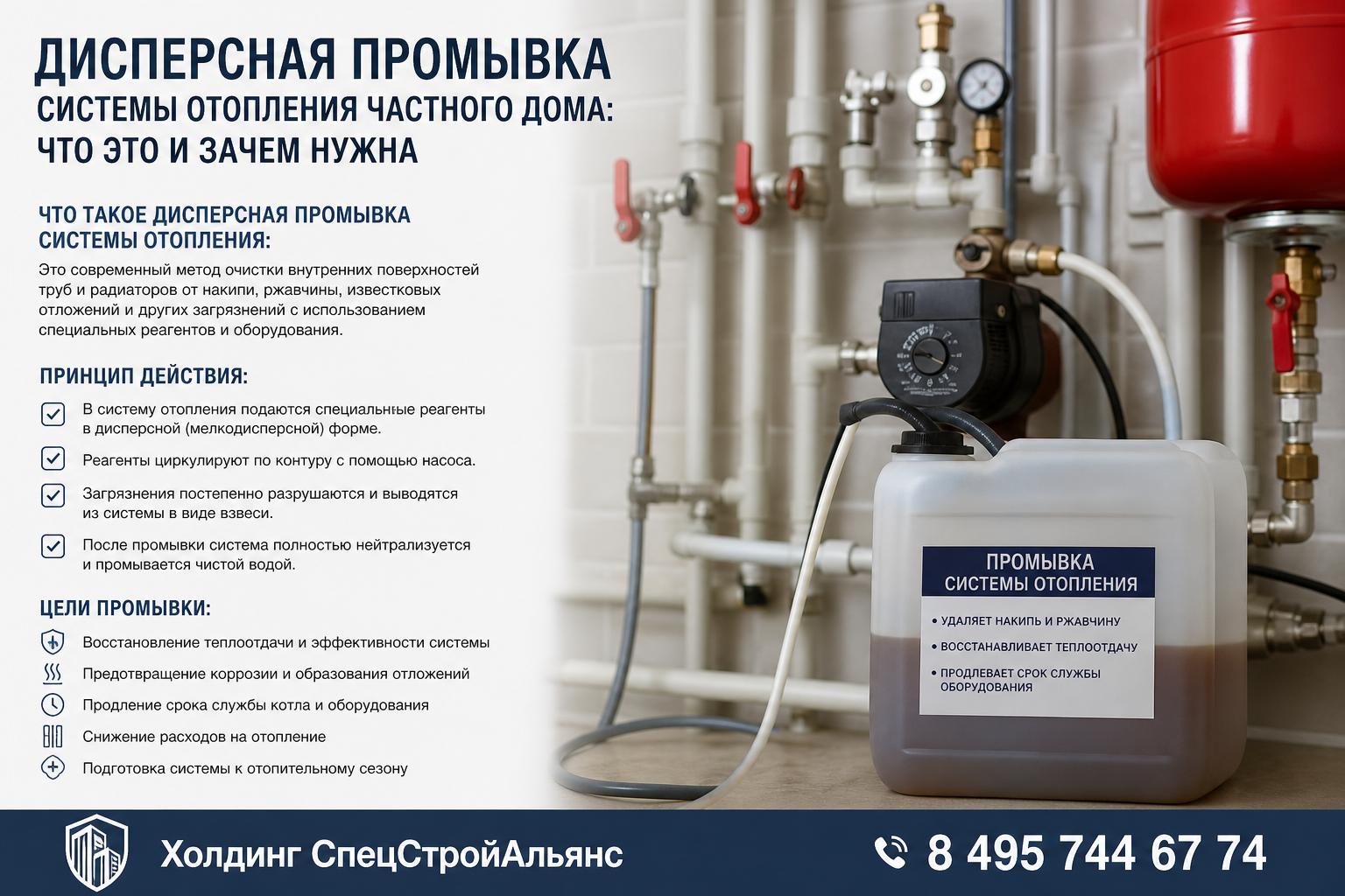 Что такое дисперсная промывка системы отопления: принцип действия и цели