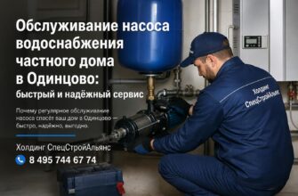 Обслуживание насоса водоснабжения частного дома в Одинцово