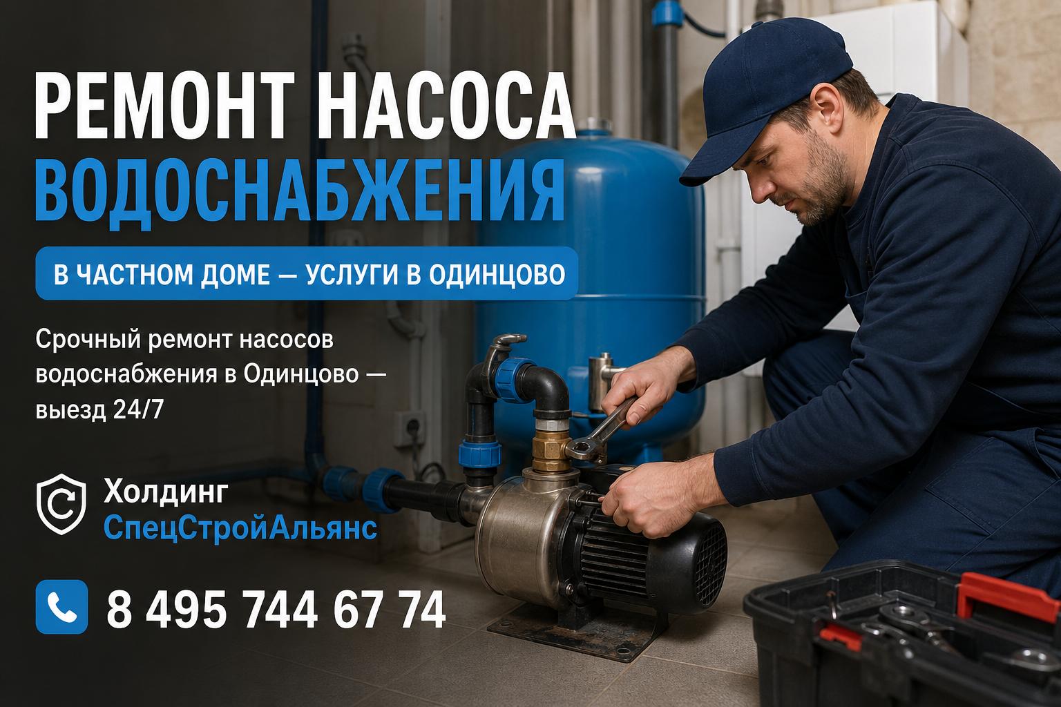 Срочный ремонт насосов водоснабжения в Одинцово — выезд 24/7 от