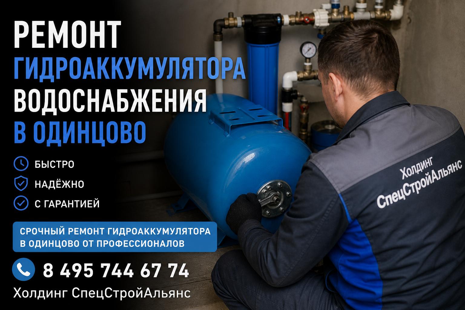 Срочный ремонт гидроаккумулятора в Одинцово от