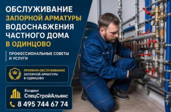 Обслуживание запорной арматуры водоснабжения частного дома в Одинцово
