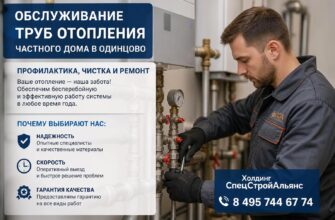 Обслуживание труб отопления частного дома в Одинцово
