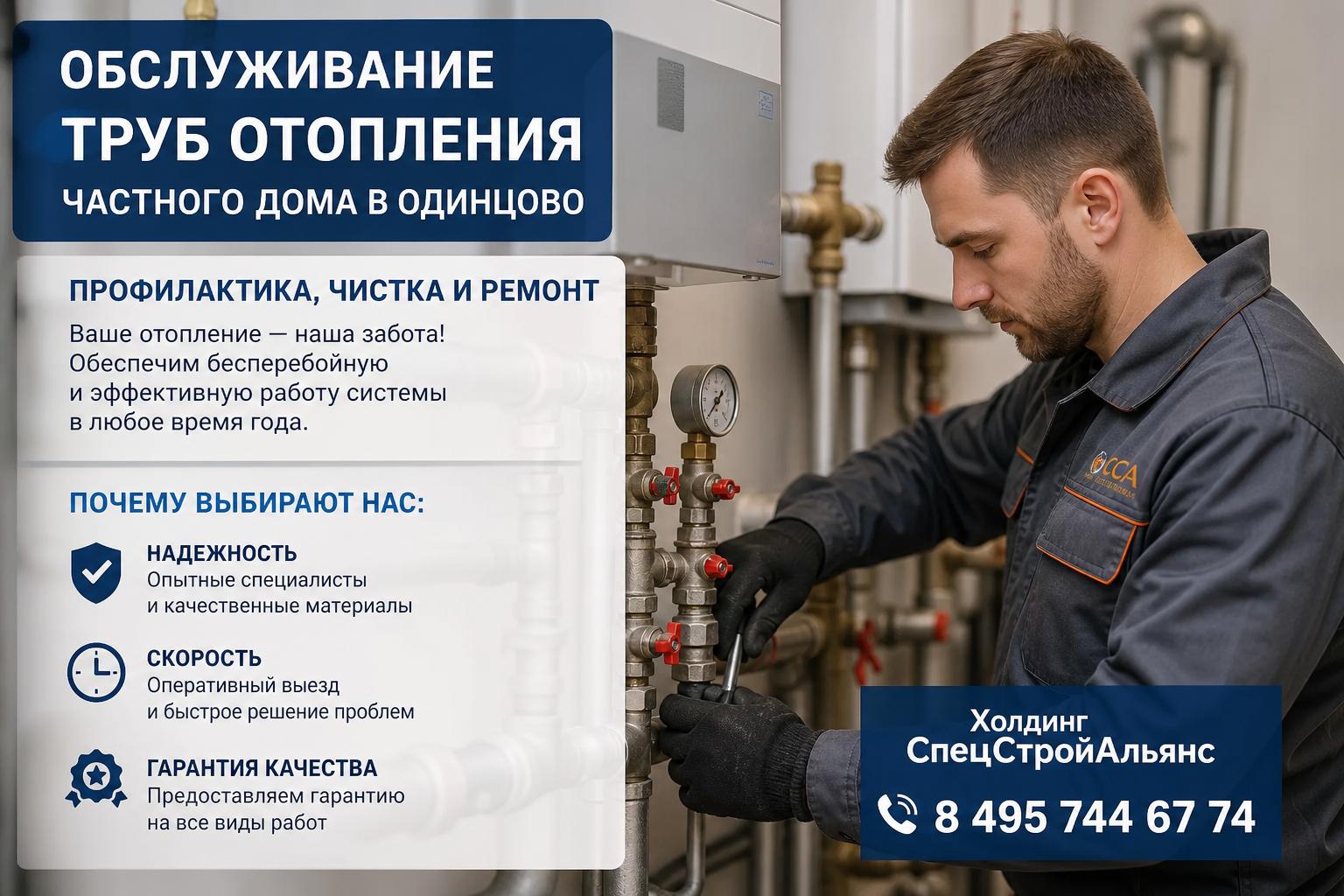 Почему выбирают «Одинцово - системы отопления водоснабжения 8 495 744 67 74» — надежность, скорость, гарантия качества
