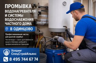 Промывка водонагревателя и системы водоснабжения частного дома в Одинцово