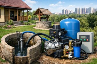 Водоснабжение дома в Одинцово из колодца: виды автоматики