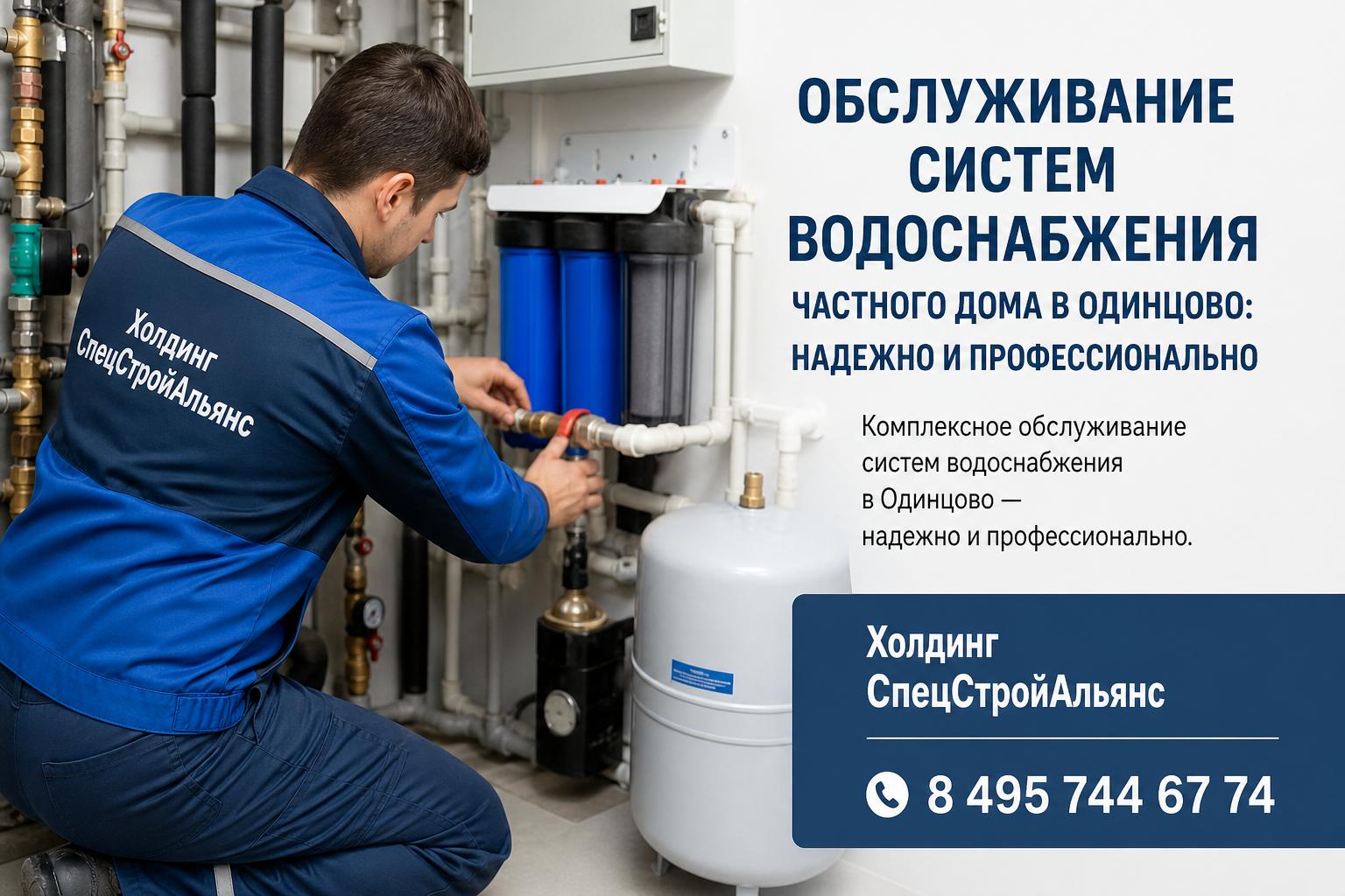 Комплексное обслуживание систем водоснабжения в Одинцово — надежно и профессионально