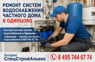 Ремонт систем водоснабжения частного дома в Одинцово