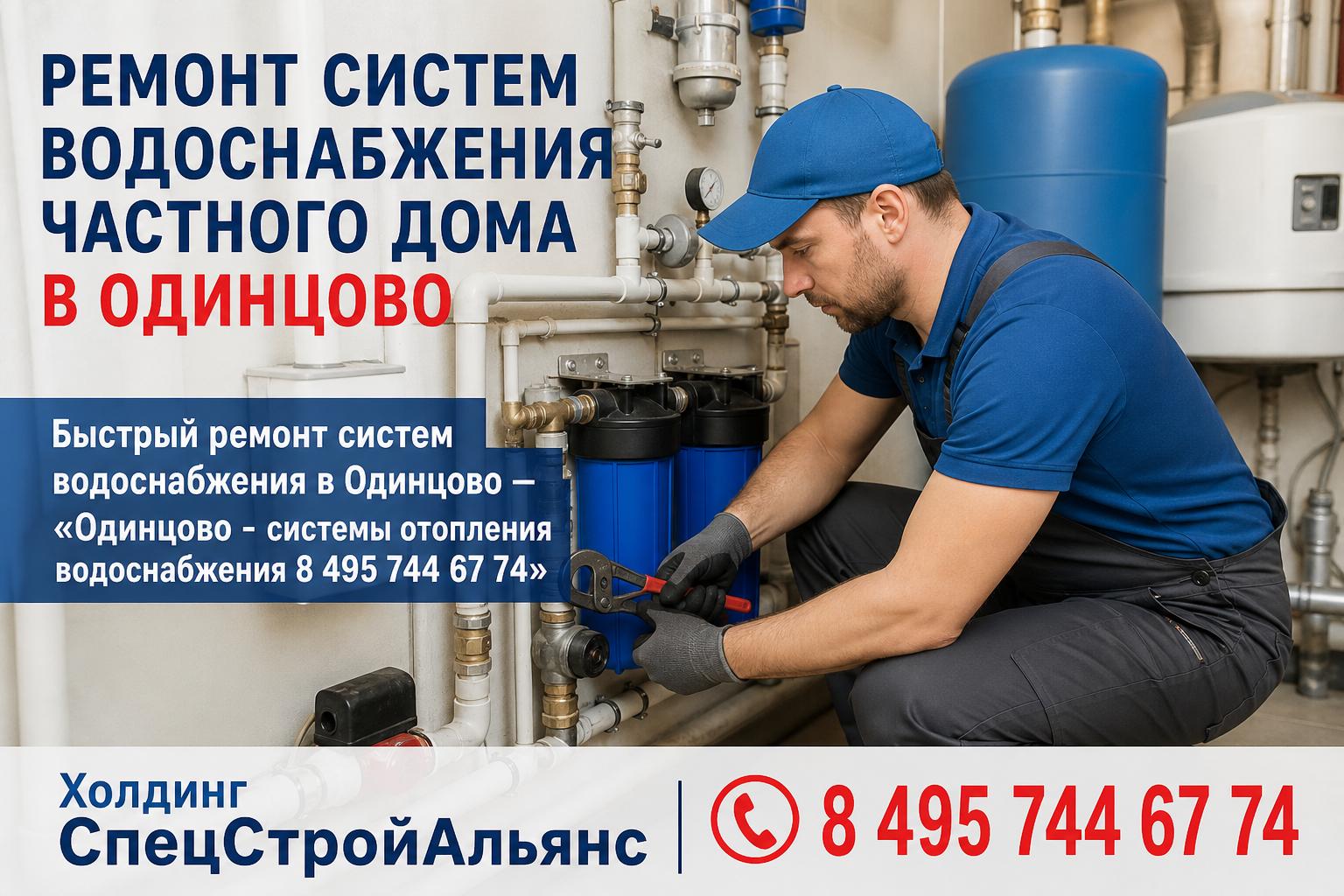 Быстрый ремонт систем водоснабжения в Одинцово — «Одинцово - системы отопления водоснабжения 8 495 744 67 74»