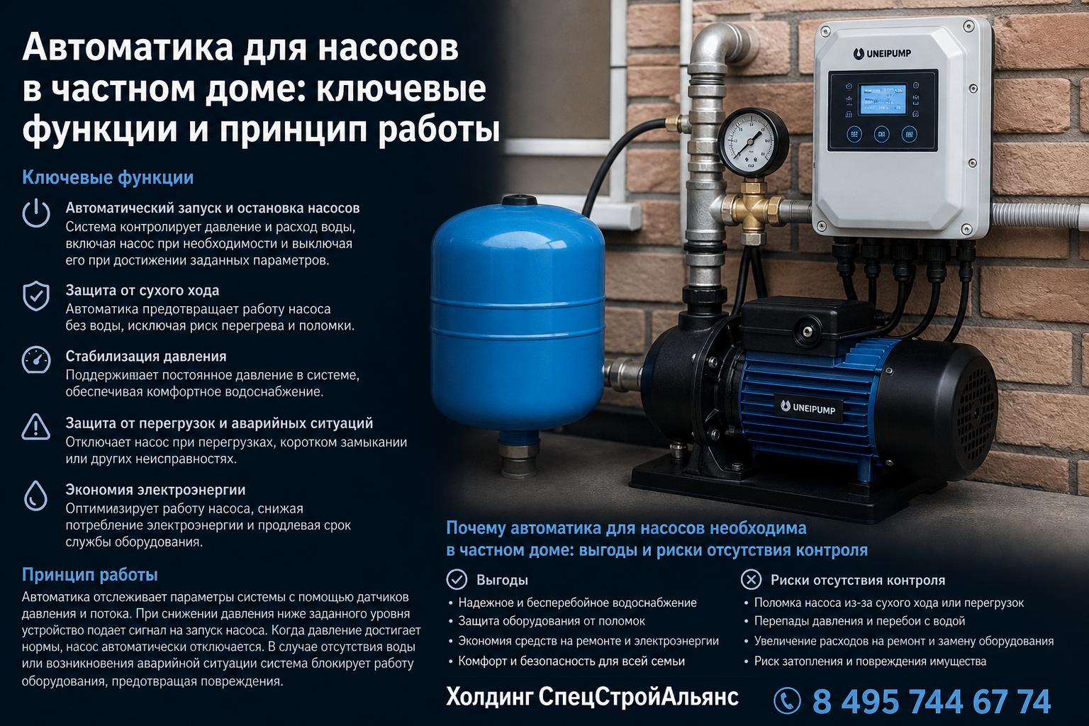 Почему автоматика для насосов необходима в частном доме: выгоды и риски отсутствия контроля