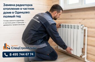 Замена радиаторов отопления в частном доме в Одинцово