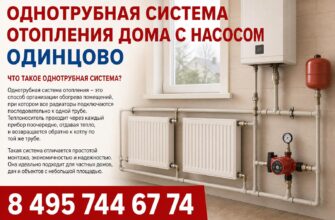 Однотрубная система отопления дома с насосом Одинцово