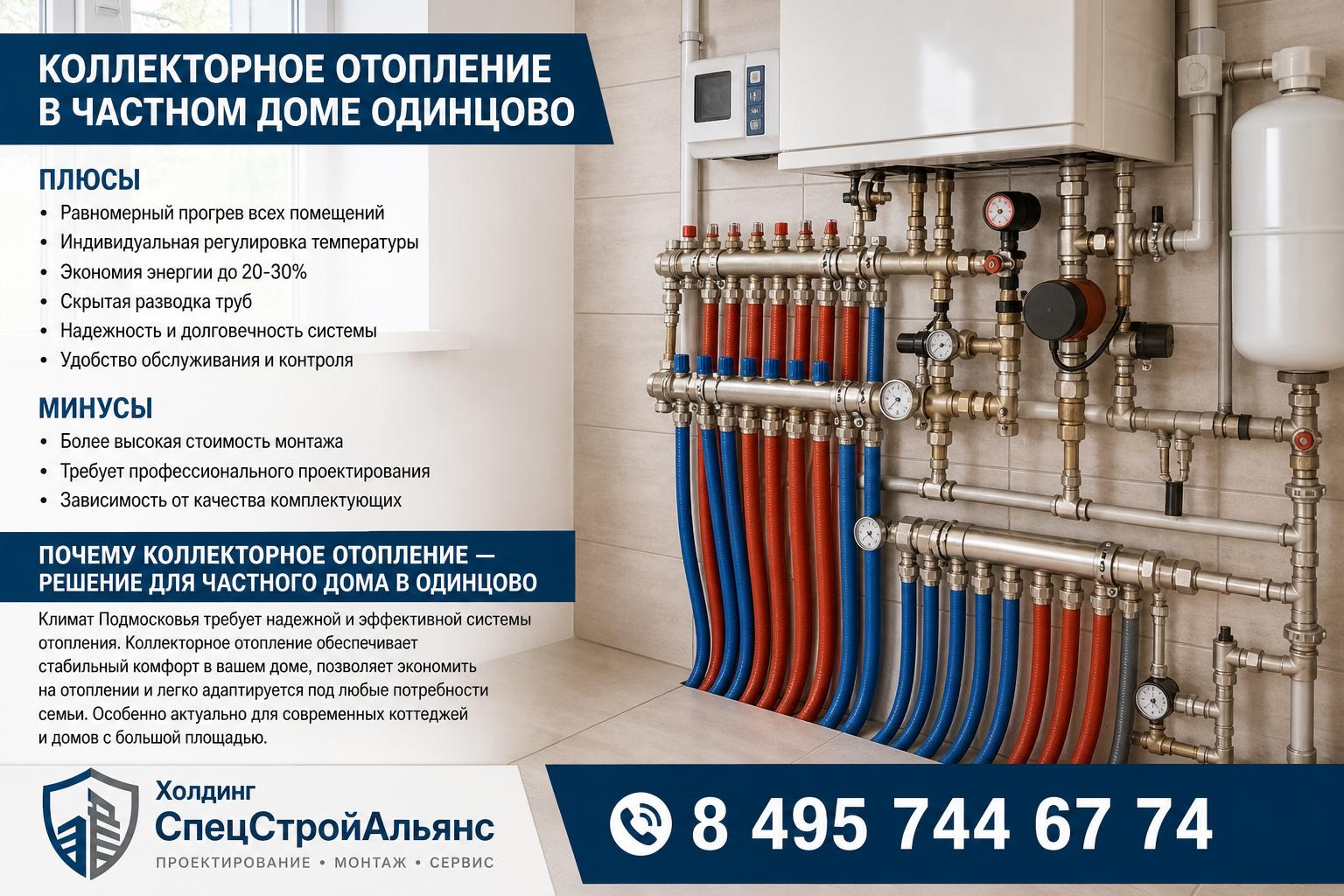 Почему коллекторное отопление — решение для частного дома в Одинцово
